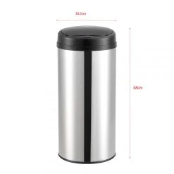 Poubelle à Capteur Acier Inox 42 Litres Argenté [en.casa] -Pegane Shop poubelle a capteur acier inox 42 litres argente encasa 11325830 29597866 1140x1140