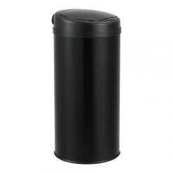 Poubelle à Capteur Acier Inox 42 Litres Noir [en.casa]