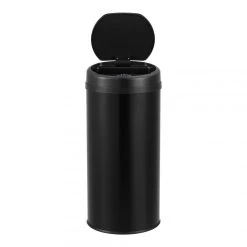 Poubelle à Capteur Acier Inox 42 Litres Noir [en.casa] -Pegane Shop poubelle a capteur acier inox 42 litres noir encasa 11325230 29596680 1140x1140