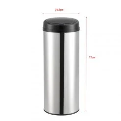 Poubelle à Capteur Acier Inox 47 Litres Argenté [en.casa] -Pegane Shop poubelle a capteur acier inox 47 litres argente encasa 11325238 29596718 1140x1140