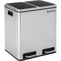 HELLOSHOP26 Poubelle à Pétale Pour La Cuisine Avec 2 Seaux Intérieurs 2 X 15 Li...