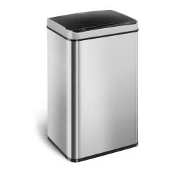 HELLOSHOP26 Poubelle Automatique Cuisine 60 Litres Carrée Acier Inoxydable 14_000...