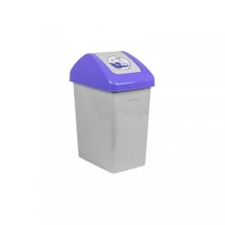 Poubelle Avec Couvercle Basculant Bleu/ Gris Branq 10 L