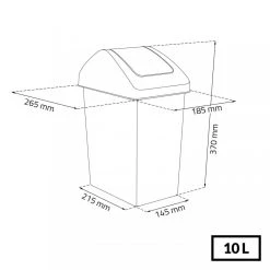 Poubelle Avec Couvercle Basculant Bleu/ Gris Branq 10 L -Pegane Shop poubelle avec couvercle basculant bleu gris branq 10 l 12041570 31915476 1140x1140