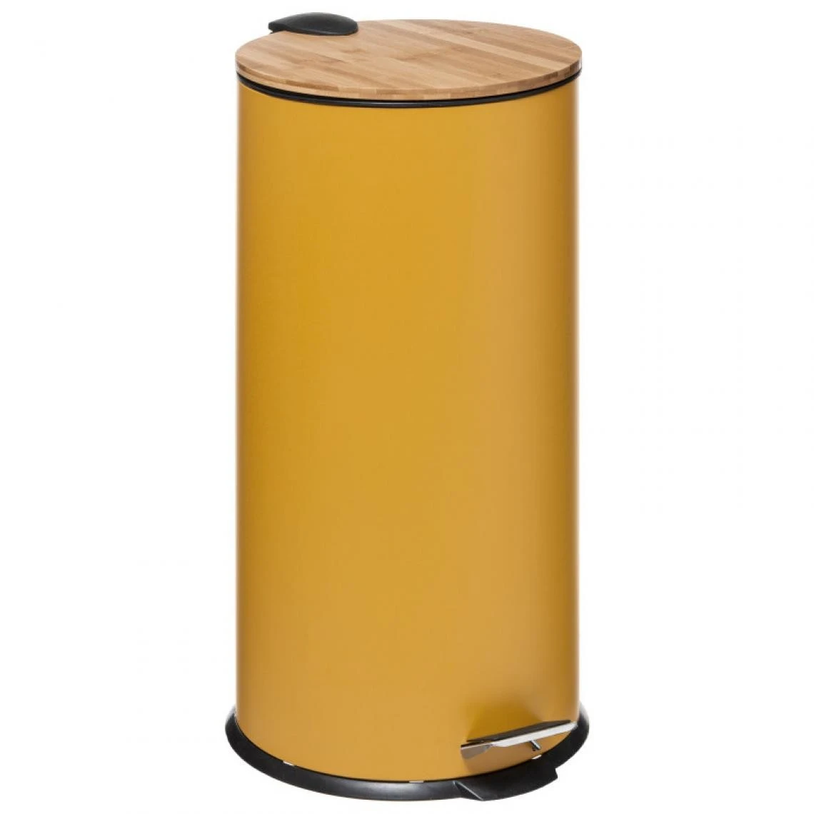 Atmosphera, Createur D'Interieur Poubelle "bam Modern" 30 Litres Couvercle Bambou Atmosphéra - Moutard... 1 Atmosphera, Createur D'Interieur Poubelle "bam Modern" 30 Litres Couvercle Bambou Atmosphéra - Moutard...