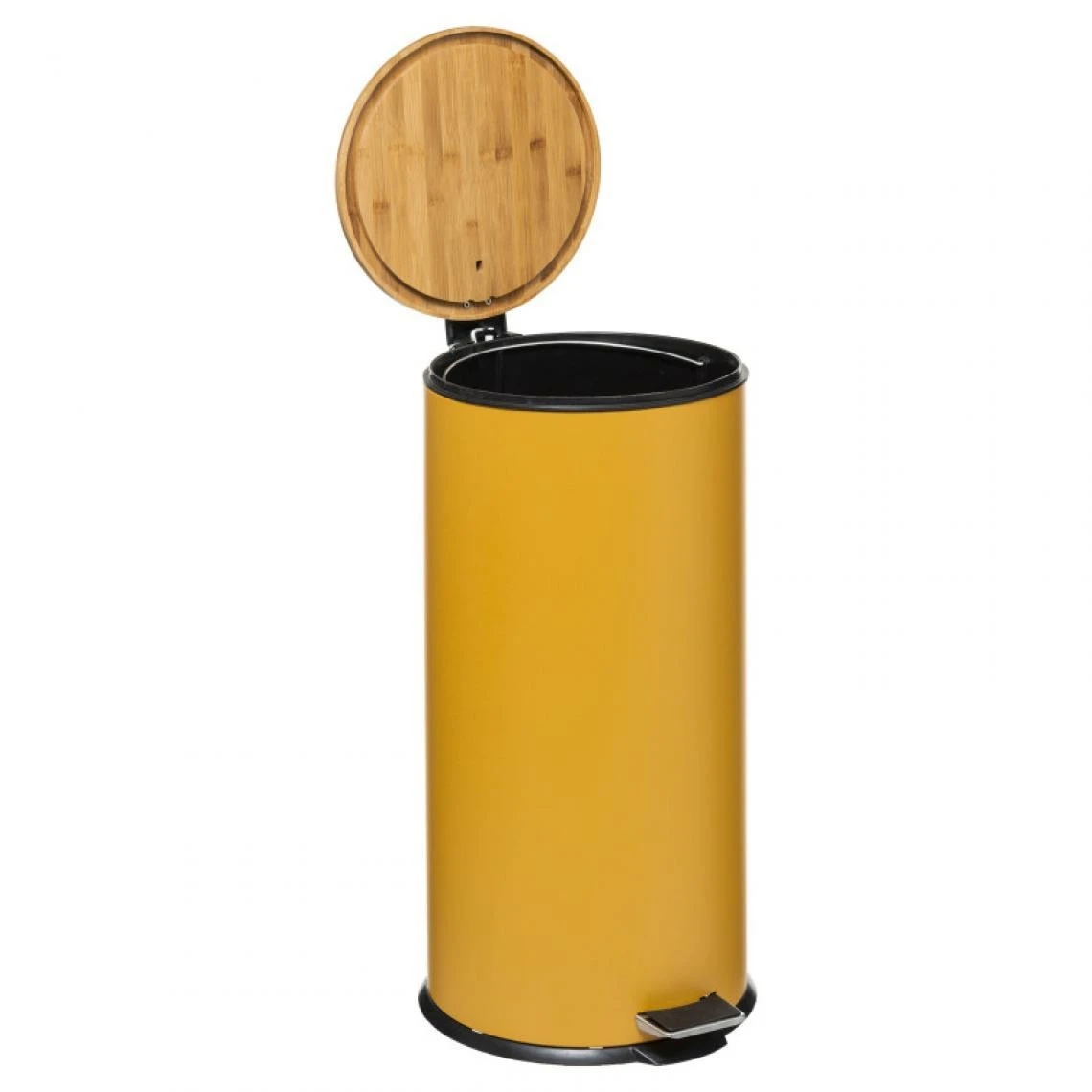 Atmosphera, Createur D'Interieur Poubelle "bam Modern" 30 Litres Couvercle Bambou Atmosphéra - Moutard... 2 Atmosphera, Createur D'Interieur Poubelle "bam Modern" 30 Litres Couvercle Bambou Atmosphéra - Moutard... - Image 2