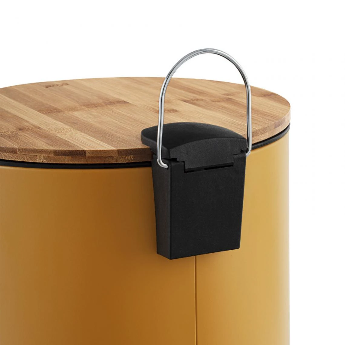 Atmosphera, Createur D'Interieur Poubelle "bam Modern" 30 Litres Couvercle Bambou Atmosphéra - Moutard... 4 Atmosphera, Createur D'Interieur Poubelle "bam Modern" 30 Litres Couvercle Bambou Atmosphéra - Moutard... - Image 4