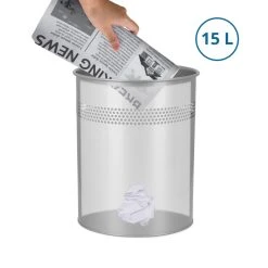 Poubelle / Boîte à Ordures CLEAN III Argent Hjh OFFICE -Pegane Shop poubelle boite a ordures clean iii argent hjh office 7336906 1030900 1140x1140