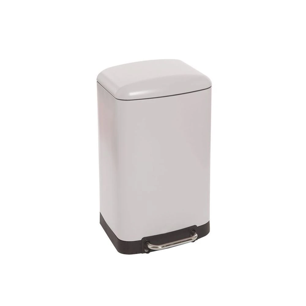 JJA Poubelle Carrée En Métal 30L Blanche 1 JJA Poubelle Carrée En Métal 30L Blanche