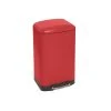 JJA Poubelle Carrée En Métal 30L Rouge