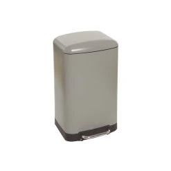 JJA Poubelle Carrée En Métal 30L Taupe