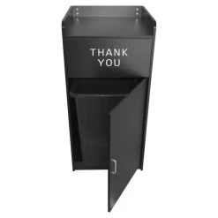 MonsterShop Poubelle Commerciale Noire Avec Porte Plateau -Pegane Shop poubelle commerciale noire avec porte plateau 13485938 36910060 1140x1140