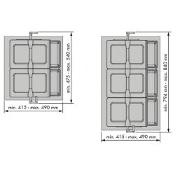 Gollinucci Poubelle Coulissante à Ouverture 3 Ou 4 Seaux - Contenance : 31 L - N... -Pegane Shop poubelle coulissante a ouverture 3 ou 4 seaux contenance 31 l nombre de seaux 3 pour caisson de largeur 600 mm gollinucci 12411272 33091322 1140x1140