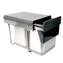 Wesco Poubelle Coulissante à Ouverture Automatique - 40 L - 3 Bacs - Amorti...