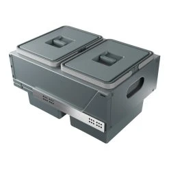 Elletipi Poubelle Coulissante Suspendue 2 Ou 3 Seaux - Contenance : 30 L - Larg...