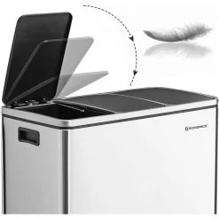 HELLOSHOP26 Poubelle Cuisine De Recyclage3 X 18 Litres Gris Métallisé 12_0000913 -Pegane Shop poubelle cuisine de recyclage3 x 18 litres gris metallise 120000913 11037154 28830414 1140x1140