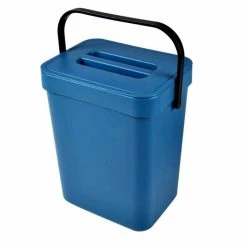 Paris Prix Poubelle De Compost Accrochable 3L Bleu Paon