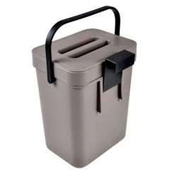Paris Prix Poubelle De Compost Accrochable 5L Taupe -Pegane Shop poubelle de compost accrochable 5l taupe 13610298 37409642 1140x1140
