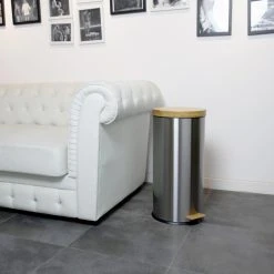 Kitchen Move Poubelle De Cuisine à Pédale FOREST En Bois Et Acier 30L -Pegane Shop poubelle de cuisine a pedale forest en bois et acier 30l 9340783 24397327 1140x1140