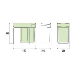 Gollinucci Poubelle De Cuisine Coulissante - 1 Bac - 21 L - Nombre De Seaux : 1 -... 6 Gollinucci Poubelle De Cuisine Coulissante - 1 Bac - 21 L - Nombre De Seaux : 1 -... -Pegane Shop poubelle de cuisine coulissante 1 bac 21 l nombre de seaux 1 decor gris contenance 21 l pour caisson de largeur 300 mm hauteur 398 mm profondeur 450 mm largeur 255 mm 12256428 32607320 1140x1140