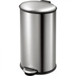 Ac-Deco Poubelle De Cuisine Ovale 30L Argent