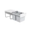 Poubelle De Cuisine Tri Sélectif 2 Bacs Encastrable 40L (18+18) Hailo...