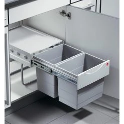 Poubelle De Cuisine Tri Sélectif 2 Bacs Encastrable 40L (18+18) Hailo... -Pegane Shop poubelle de cuisine tri selectif 2 bacs encastrable 40l 1818 hailo raumspar tandem 13112588 35636284 1140x1140