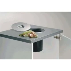 Wesco Poubelle De Plan De Travail - 11 L - Couvercle Inox - Contenance : 13 ...