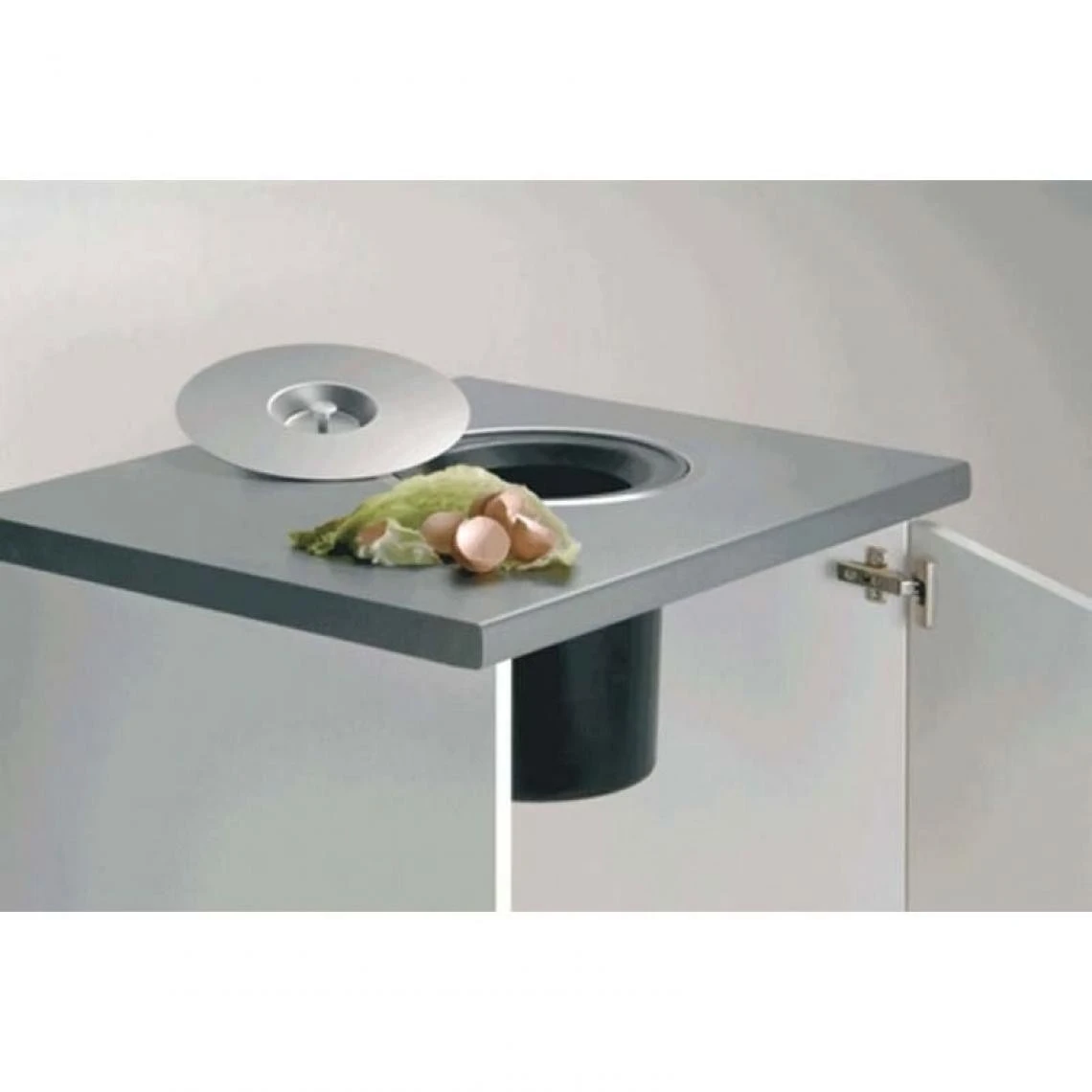 Wesco Poubelle De Plan De Travail - 11 L - Couvercle Inox - Contenance : 13 ... 1 Wesco Poubelle De Plan De Travail - 11 L - Couvercle Inox - Contenance : 13 ...