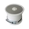 Itar Poubelle De Plan De Travail - Couvercle Inox - Décor : Inox / Blanc -...