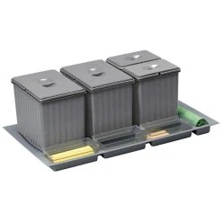 Gollinucci Poubelle De Tiroir - 4 Bacs - 47 L - Amortisseur : Sans - Contenance :...