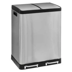 Pp No Name Poubelle De Tri Cuisine En Inox Ariane 30L Argent
