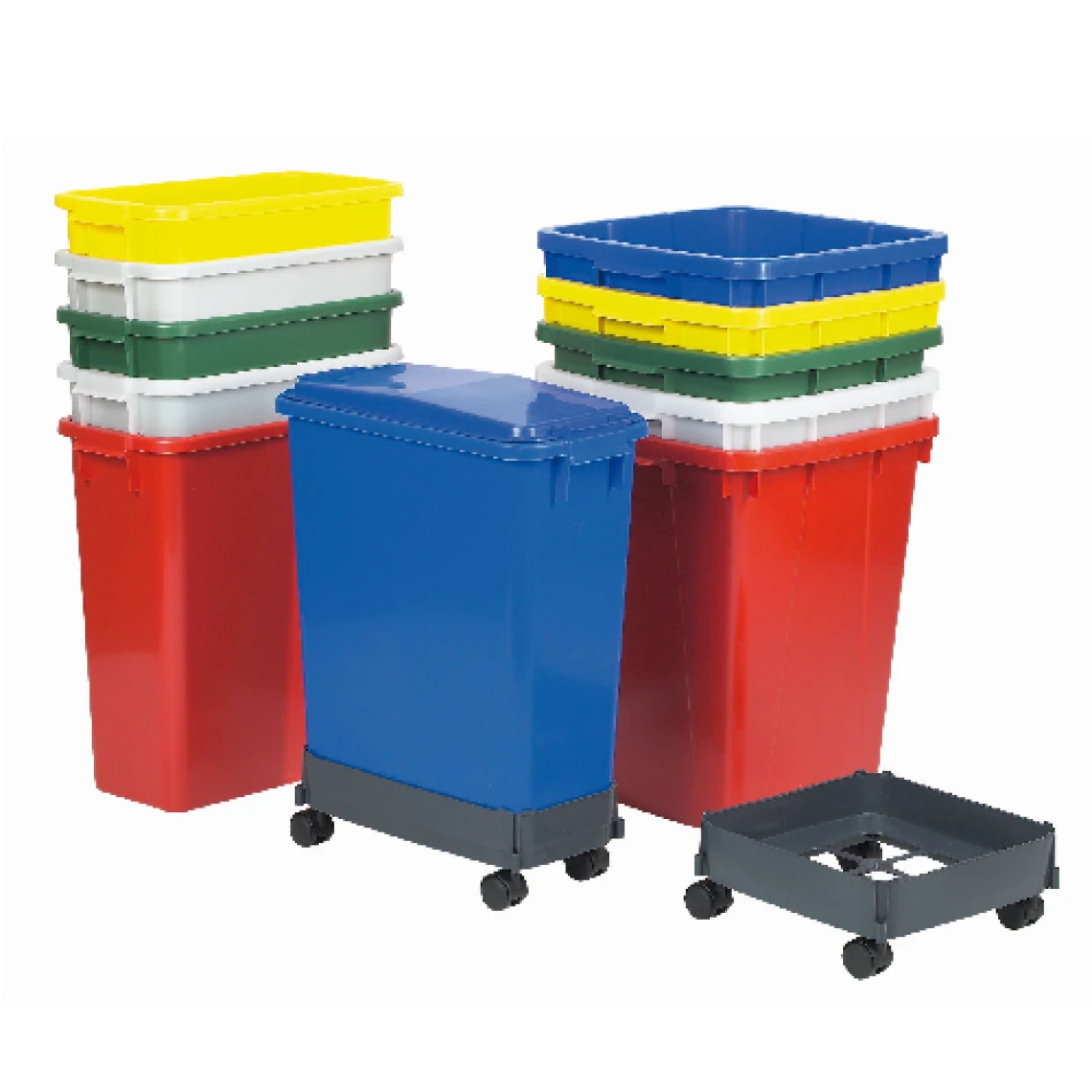 Graf Poubelle De Tri Rectangulaire 60 Litres Jaune Sans Couvercle 2 Graf Poubelle De Tri Rectangulaire 60 Litres Jaune Sans Couvercle - Image 2