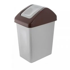 Poubelle De Tri Sélectif BranQ 25L Avec Couvercle Basculant - Marron ...