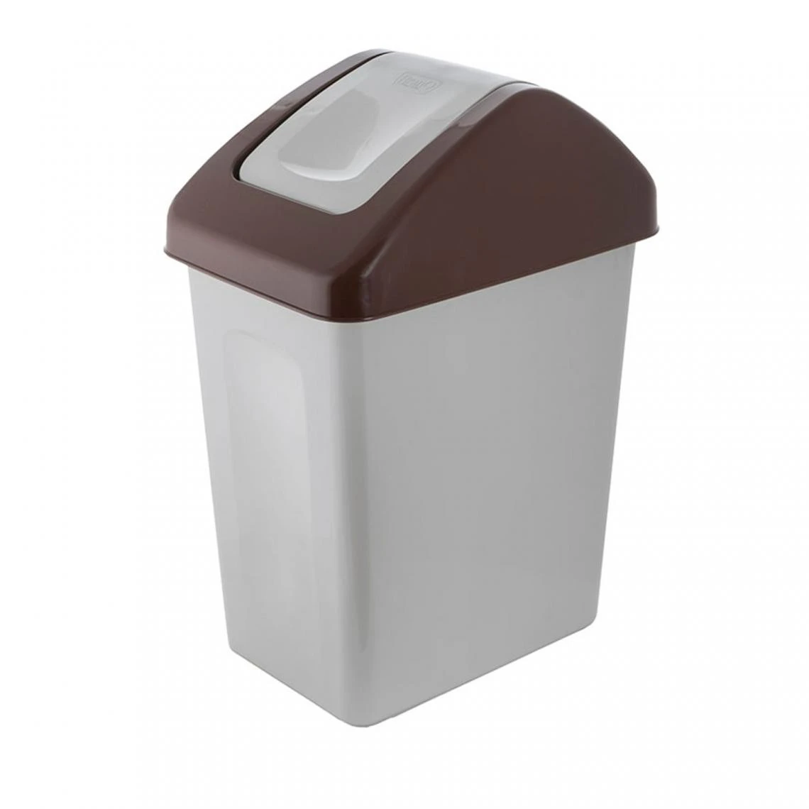 Poubelle De Tri Sélectif BranQ 25L Avec Couvercle Basculant - Marron ... 1 Poubelle De Tri Sélectif BranQ 25L Avec Couvercle Basculant - Marron ...