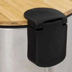 Pp No Name Poubelle En Métal & Bambou Natureo 30L Argent -Pegane Shop poubelle en metal et bambou natureo 30l argent 14053028 39004686 1140x1140