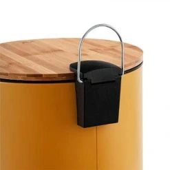 Pp No Name Poubelle En Métal & Bambou Natureo 30L Moutarde -Pegane Shop poubelle en metal et bambou natureo 30l moutarde 10967698 28655346 1140x1140