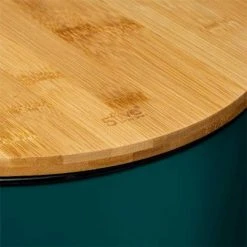 Pp No Name Poubelle En Métal & Bambou Natureo 30L Pétrole -Pegane Shop poubelle en metal et bambou natureo 30l petrole 13610406 37409858 1140x1140