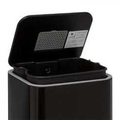 Ac-Deco Poubelle En Métal Safir 30L Noir -Pegane Shop poubelle en metal safir 30l noir 10967744 28655550 1140x1140