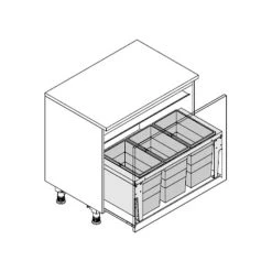 HAILO Poubelle Encastrable 3 Bacs Pour Meuble Coulissant 90L (28+28+28) Hail... -Pegane Shop poubelle encastrable 3 bacs pour meuble coulissant 90l 282828 hailo triple xl 13112562 35636192 1140x1140