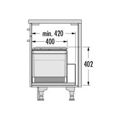 HAILO Poubelle Encastrable 3 Bacs Pour Meuble Coulissant 90L (28+28+28) Hail... -Pegane Shop poubelle encastrable 3 bacs pour meuble coulissant 90l 282828 hailo triple xl 13112562 35636194 1140x1140
