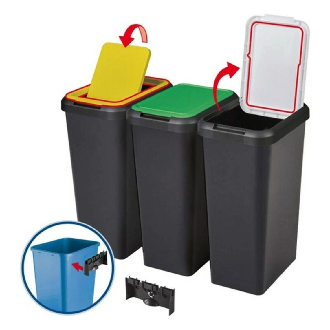 Poubelle Recyclage Tontarelli 45 L Plastique (29,2 X 39,2 X 59,6 Cm) 3 Poubelle Recyclage Tontarelli 45 L Plastique (29,2 X 39,2 X 59,6 Cm) - Image 3