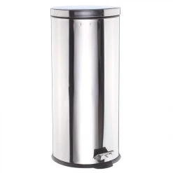 Ac-Deco Poubelle Ronde Inox 30L Argent