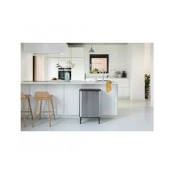 Brabantia Poubelle Touch Bo Touch Bin HI, 2 X 30L - Matt Steel -Pegane Shop poubelle touch bo touch bin hi 2 x 30l matt steel 11024082 28794034 1140x1140