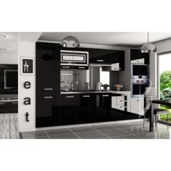 Hucoco PRISMA - Cuisine Complète Modulaire + Linéaire L 300cm 8 Pcs - Plan ...