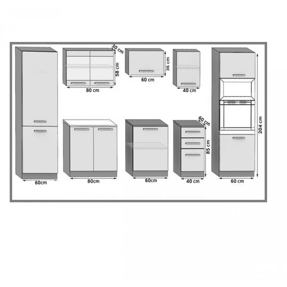Hucoco PRISMA - Cuisine Complète Modulaire + Linéaire L 300cm 8 Pcs - Plan ... 2 Hucoco PRISMA - Cuisine Complète Modulaire + Linéaire L 300cm 8 Pcs - Plan ... - Image 2