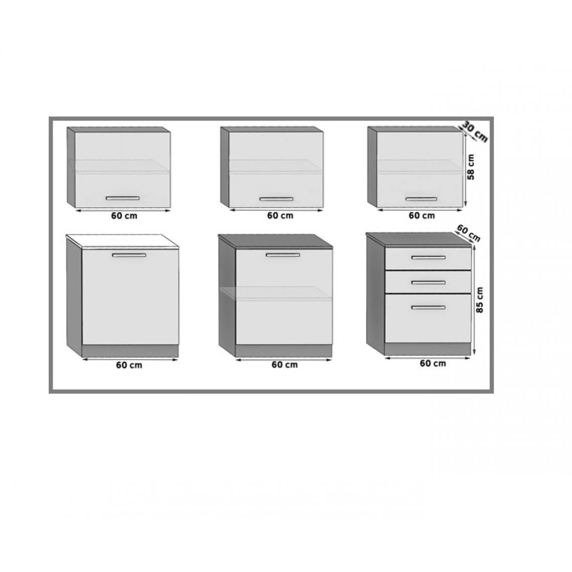 Hucoco QUINCY - Cuisine Complète Modulaire Linéaire L 180 Cm 6 Pcs - Plan D... 2 Hucoco QUINCY - Cuisine Complète Modulaire Linéaire L 180 Cm 6 Pcs - Plan D... - Image 2
