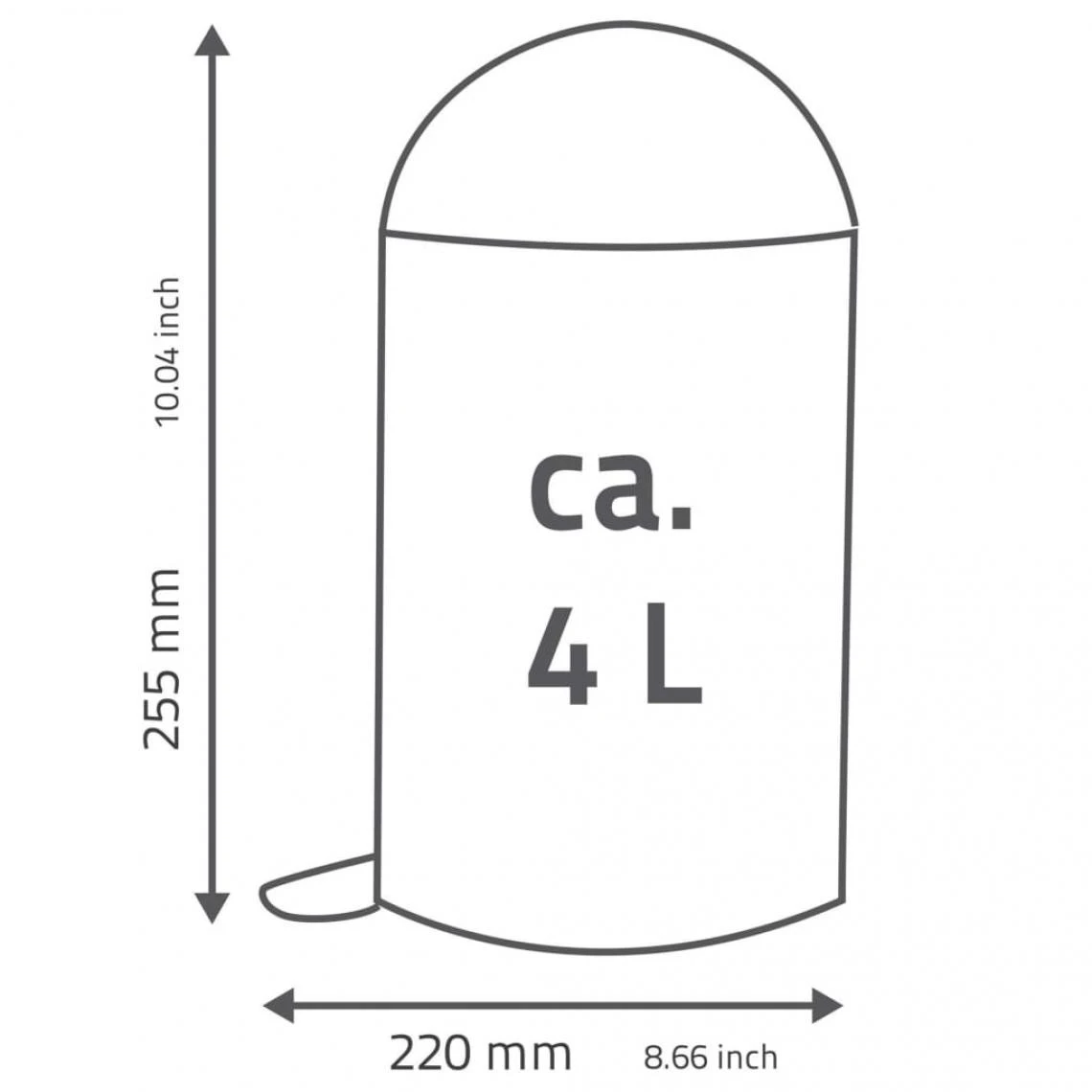 RIDDER Panier à Ordures Comfort 4 L Chrome 2 RIDDER Panier à Ordures Comfort 4 L Chrome - Image 2