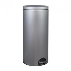 Poubelle à Pédale 30l Gris Métal - 90141 - ROSSIGNOL