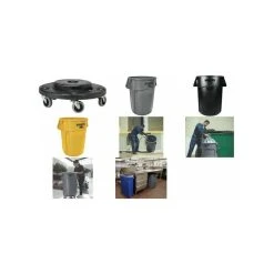 Rubbermaid Collecteur BRUTE 166,5 Litres, En PP, Jaune ()